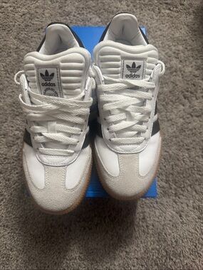 adidas White, Black & Gum Retro Trainers
